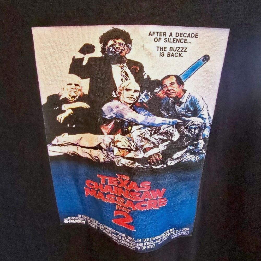 Vtg Y2K Texas Chainsaw Massacre 2 Movie Shirt Mens L Pro Athletic Horror Film